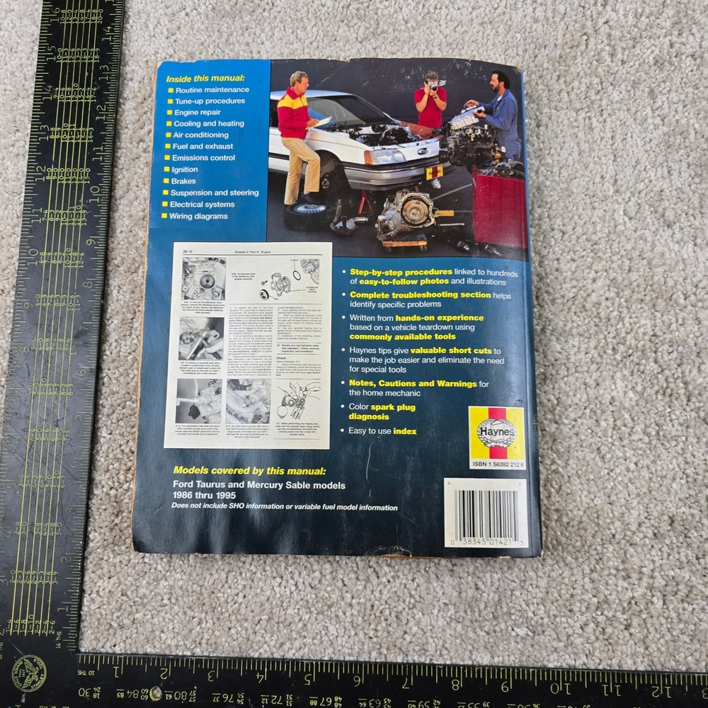 Haynes 36074 Ford Taurus Mercury Sable Repair Manual 1986-1995 - Picture 3 of 3